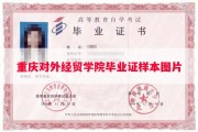 重庆对外经贸学院毕业证样本图片