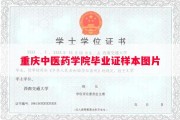 重庆中医药学院毕业证样本图片