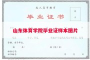 山东体育学院毕业证样本图片