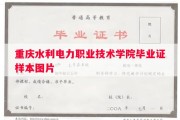重庆水利电力职业技术学院毕业证样本图片