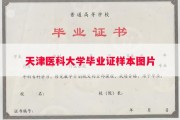 天津医科大学毕业证样本图片