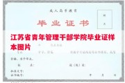 江苏省青年管理干部学院毕业证样本图片