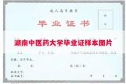 湖南中医药大学毕业证样本图片