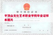 平顶山文化艺术职业学院毕业证样本图片
