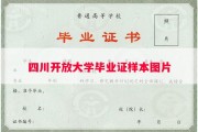 四川开放大学毕业证样本图片