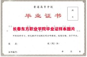 长春东方职业学院毕业证样本图片