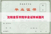 沈阳音乐学院毕业证样本图片