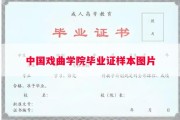 中国戏曲学院毕业证样本图片
