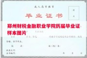 郑州财税金融职业学院历届毕业证样本图片