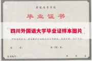 四川外国语大学毕业证样本图片