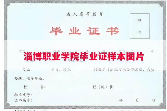 淄博职业学院毕业证样本图片