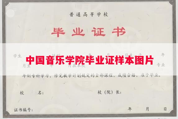 中国音乐学院毕业证样本图片