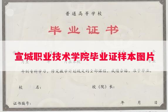 宣城职业技术学院毕业证样本图片