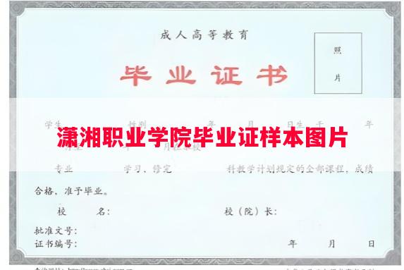 潇湘职业学院毕业证样本图片