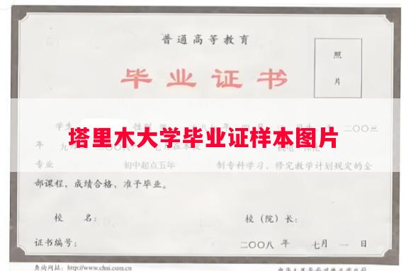 塔里木大学毕业证样本图片