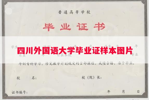 四川外国语大学毕业证样本图片