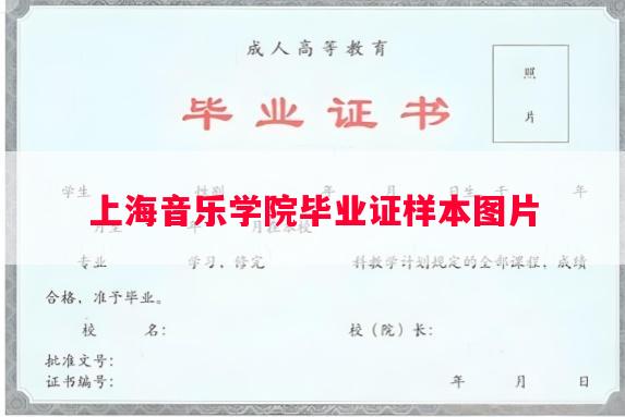 上海音乐学院毕业证样本图片