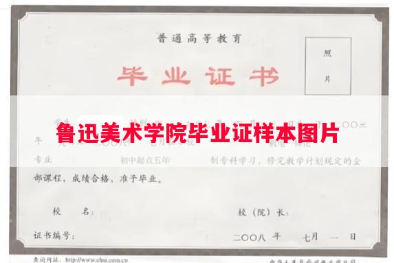 鲁迅美术学院毕业证样本图片