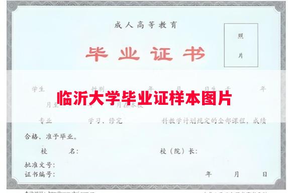 临沂大学毕业证样本图片