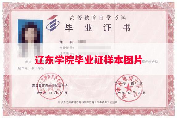 辽东学院毕业证样本图片