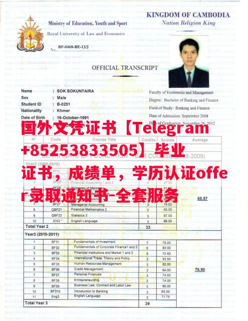高级时装学院毕业证书样本成绩单